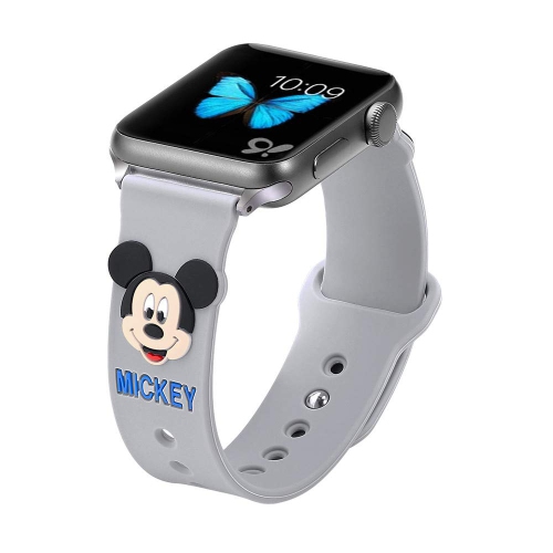 Mickey Mouse Silicone Sport Watch Band Compatible with Apple Watch 38mm 40mm 41mm(Series 1/2/3/4/5/6/7/8)