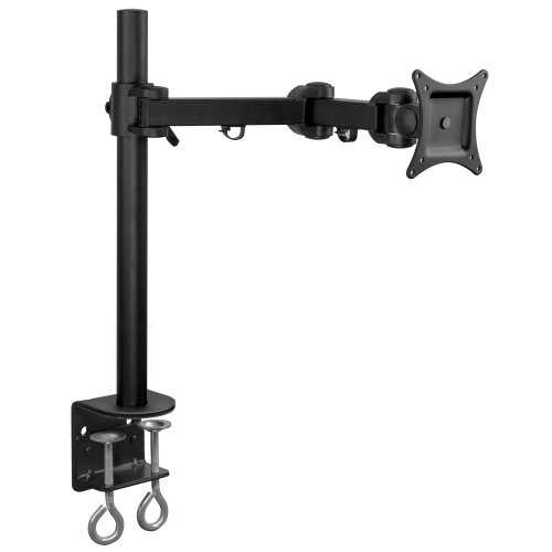 MOUNT-IT! Mount-It " Single Monitor Arm Mount, Desk Stand, Heavy Duty, Full Motion Height Adjustable, Fits 19""-32"" Vesa 75 100, C-Clamp" Tight Squeeze for 27 inch monitors