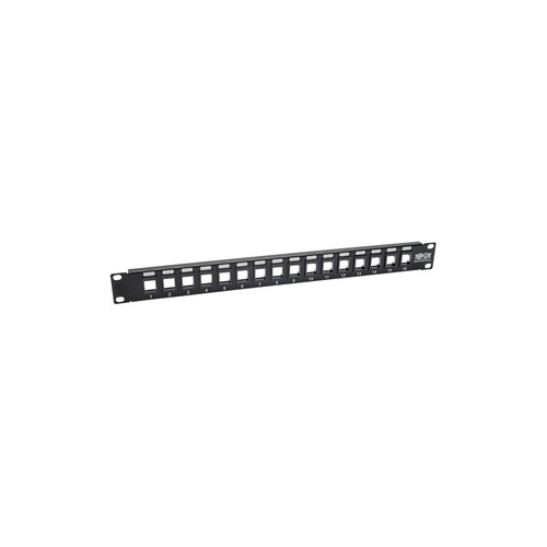 Tripp Lite N062-016-KJ 16-Port 1U RackMount Unshielded Blank Keystone/Multimedia PatchPanel