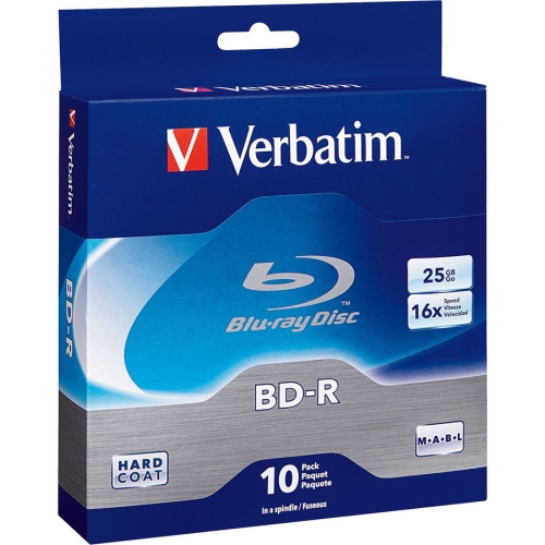 VERBATIM  Bd-R 25GB 16X With Branded Surface - 10Pk Spindle Box