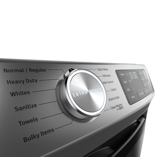 Laveuse à vapeur à chargement frontal HE de 5,5 pi³ de Maytag - Ardoise métallique