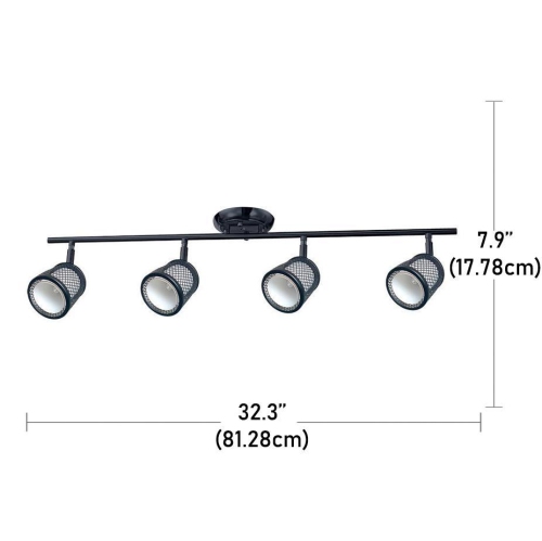 Beldi 1088-TR4 - Baltimore Collection 4 Light Lighting Track, 32.3 '' X 7.9 '', Black