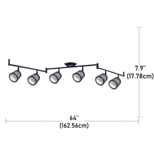 Beldi 1088-TR6 - Baltimore Collection 6 Light Lighting Track, 47.2'' X 7.9'', Black