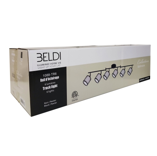 Beldi 1088-TR6 - Baltimore Collection 6 Light Lighting Track, 47.2'' X 7.9'', Black