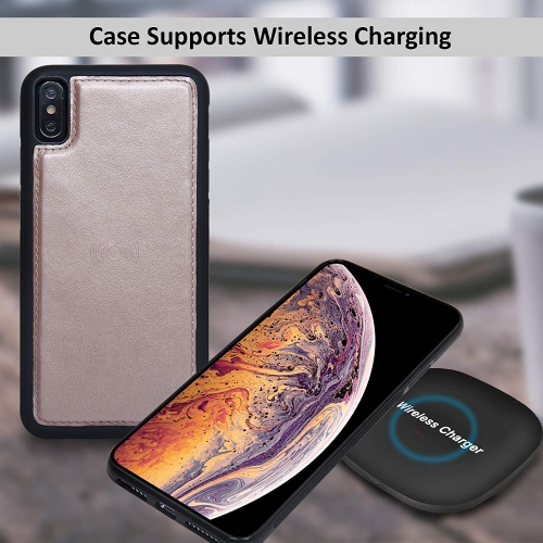 Navor Universal Car Mount and Detachable Magnetic Wallet Case for iPhone Xs Max 6.5''