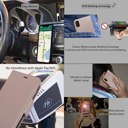 Navor Detachable Magnetic Wallet Case Compatible for iPhone Xs Max 6.5'' [Vajio Series] - Rose Gold