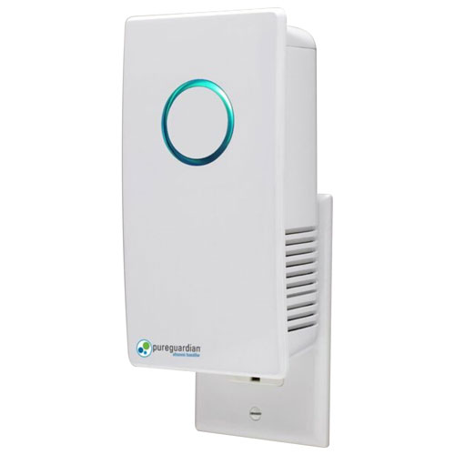 Assainisseur d'air UV-C à brancher Elite de GermGuardian - Blanc