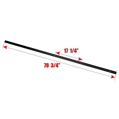 Stanz 6.6 FT Black Steel Slide Barn Door Hardware Track Rail Hanger Roller 200cm Handles Latch Included
