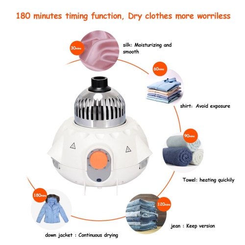 Costway Portable Ventless Laundry Clothes Dryer Drying Machine Heater 900W