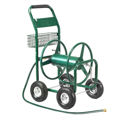 Garden Water Hose Reel Cart 300ft Heavy Duty Yard Planting W Basket Best Canada - Best Garden Hose Cart