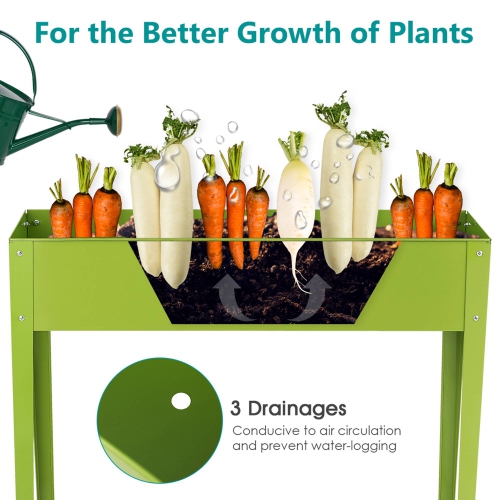 Costway 40"x12" Outdoor Elevated Garden Plant Stand Raised Tall Flower Bed