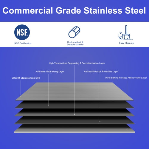 Costway Stainless Steel Hand Wash Sink Washing Wall Mount Commercial Heavy Duty