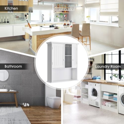 Costway Wall Mount Bathroom Cabinet Storage Organizer Medicine Cabinet Kitchen Laundry