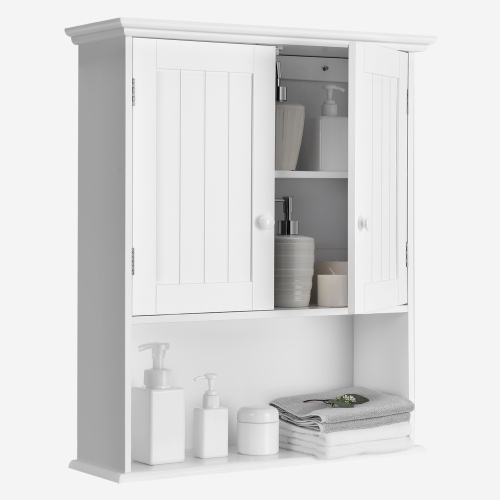 Costway Wall Mount Bathroom Cabinet Storage Organizer Medicine Cabinet Kitchen Laundry