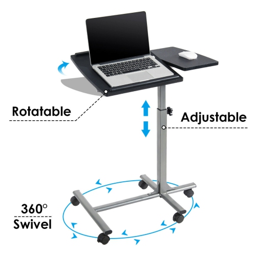 Rolling Laptop Desk Stand Over Sofa, Rolling Laptop Table With Drawer