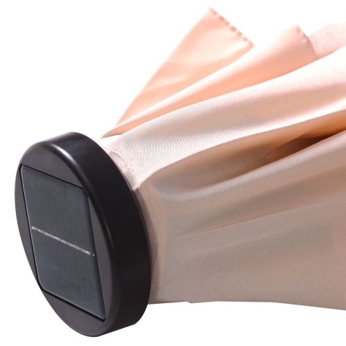 Costway 9FT Patio Solar Umbrella LED Patio Market Steel Tilt W/ Crank Outdoor