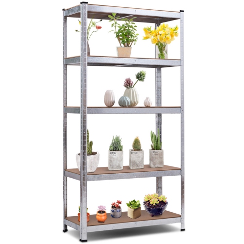 Costway 71" Heavy Duty Storage Shelf Steel Metal Garage Rack 5 Level Adjustable Shelves