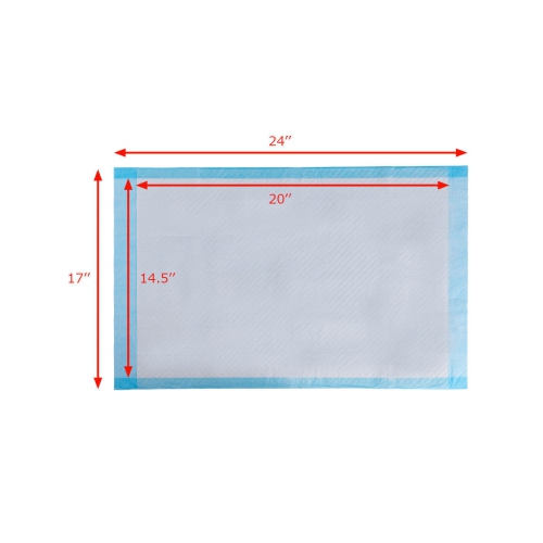 Costway 300PCS 17" X 24" Puppy Pet Pads Dog Cat Wee Pee Piddle Pad Training Underpads