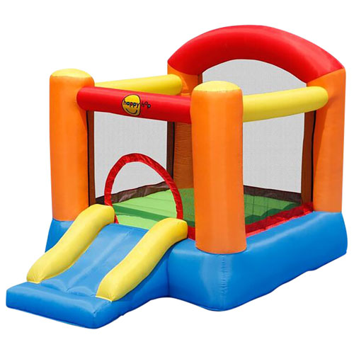 Happy Hop Inflatable Jumping Slide Bouncer - Multi-colour
