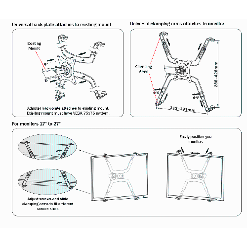 Boost Industries FP-1 Universal Display Adapter for VESA Mounts/Brackets