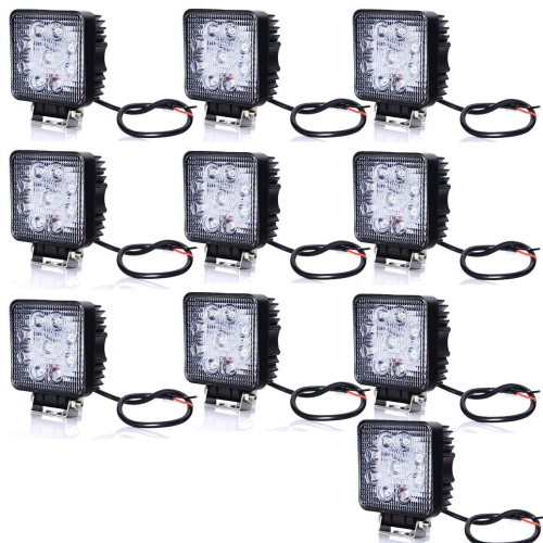 	MegaPower (TM) 10PCS 10 PACK 27w 4 Inch Square Flood Light Led Work Off Road Fog Driving 4x4 Vehicle : Car Lights - Best Buy... 