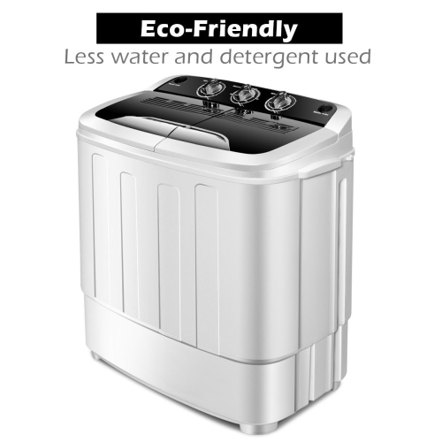 Gymax Compact Mini Twin Tub 8lbs Washing Machine Washer Spinner