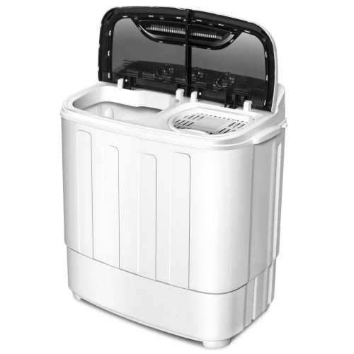 Gymax Compact Mini Twin Tub 8lbs Washing Machine Washer Spinner