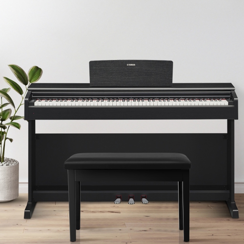 Costway Solid Wood PU Leather Piano Bench Padded Double Duet Keyboard Seat Storage Black