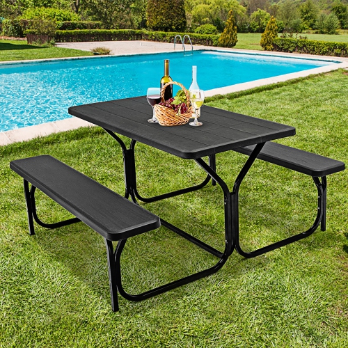 Picnic Table Bench Set Outdoor Backyard, Patio Table With Bench Canada