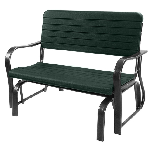 COSTWAY  Outdoor Patio Swing Porch Rocker Glider Bench Loveseat Garden Seat Steel