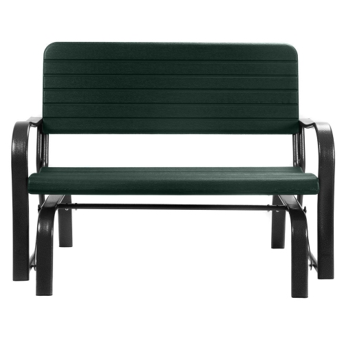 Costway Outdoor Patio Swing Porch Rocker Glider Bench Loveseat Garden Seat Steel