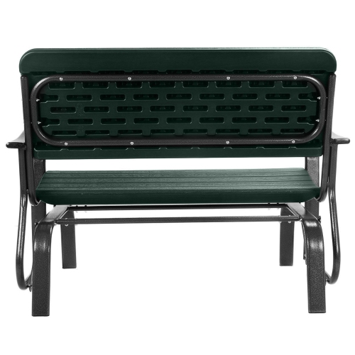 Costway Outdoor Patio Swing Porch Rocker Glider Bench Loveseat Garden Seat Steel