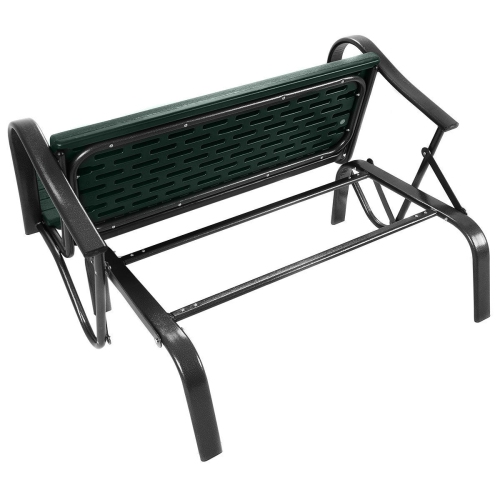 Costway Outdoor Patio Swing Porch Rocker Glider Bench Loveseat Garden Seat Steel