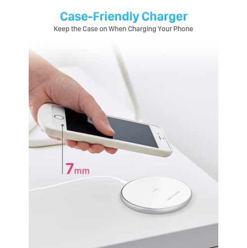 Etallic Swift Fast Wireless Charging Pad, Qi-Certified, 7.5W for APPLE iPhone, 10W for SAMSUNG
