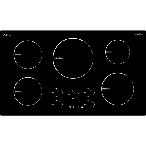 Ancona Radiant 36 In Induction Cooktop With 5 Burners With