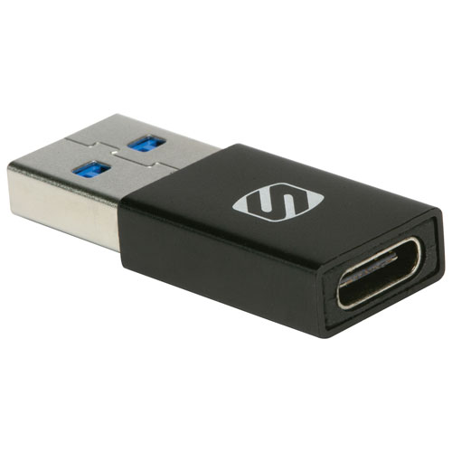 Adaptateur USB-C vers USB 3.0 StrikeLine de Scosche - Ensemble de 2 - Noir