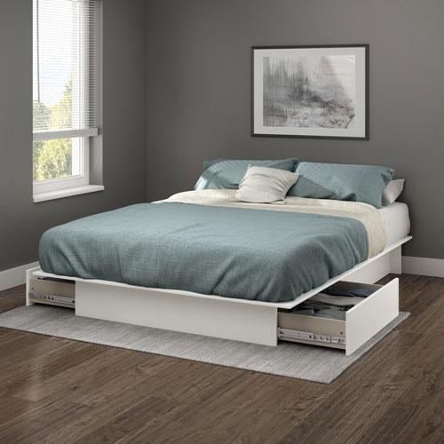 Step One Modern Platform Bed With Storage Queen Pure White Best Canada - White Queen Platform Bed Frame Canada Step One Modern Platform Bed With Storage Queen Pure White Best Canada - White Queen Platform Bed Frame Canada