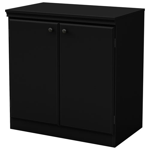 Morgan 2-Drawer Storage Cabinet - Pure Black