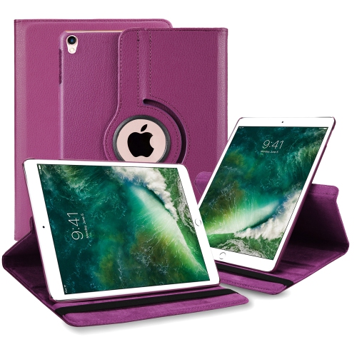 Exian iPad Pro 2017 10.5" PU Leather Rotatable Flip Case Purple