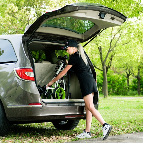 Chariot de golf pliable à 3 roues de Costway avec poignée et siège pivotant