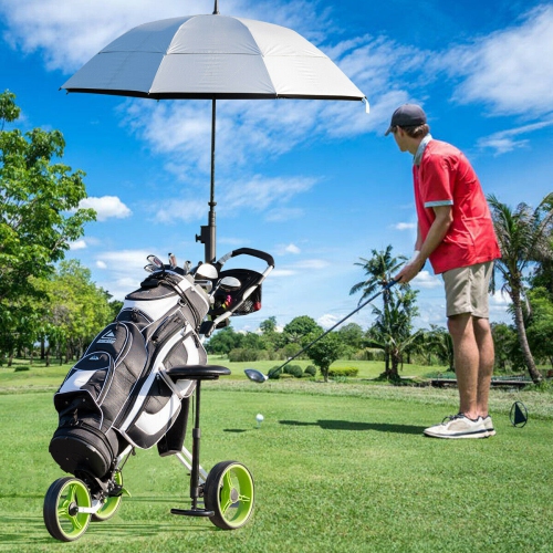 Chariot de golf pliable à 3 roues de Costway avec poignée et siège pivotant