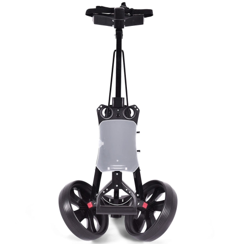 Costway Folding 2 Wheel Push Pull Golf Club Cart Trolley Swivel Scoreboard Lightweight