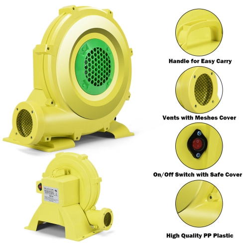 Costway Air Blower Pump Fan 950 Watt 1.25HP For Inflatable Bounce House Castle