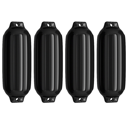 COSTWAY  8.5"x 27" 4 Ribbed Marine Boat Fender Vinyl Bumper Dock Shield In Black