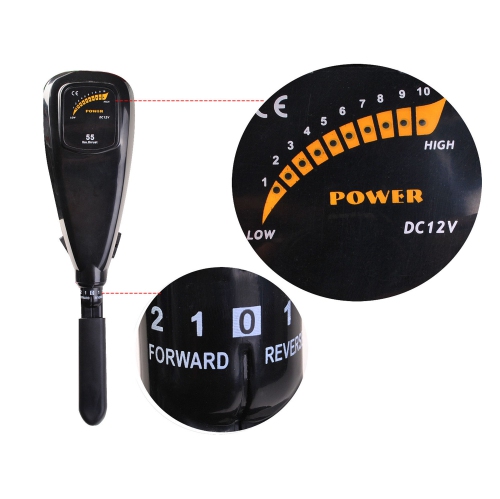 Costway 55lbs Freshwater Transom Mounted Trolling Motor 36" Shaft