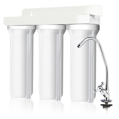 3 Stage Under Sink Water Filter System Water Filtration W Chromed