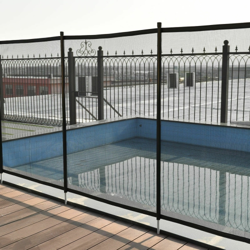 Costway In-Ground Swimming Pool Safety Fence Section Accidental Drowning Prevent 4'x12'