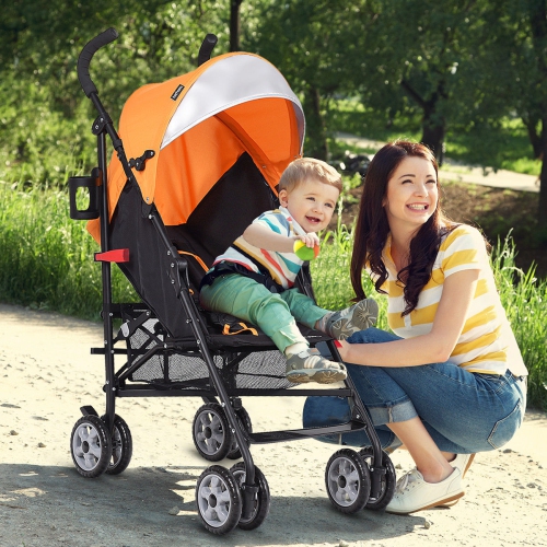 Folding Lightweight Baby Toddler Umbrella Travel Stroller w/ Storage Basket