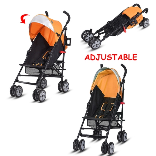 Folding Lightweight Baby Toddler Umbrella Travel Stroller w/ Storage Basket