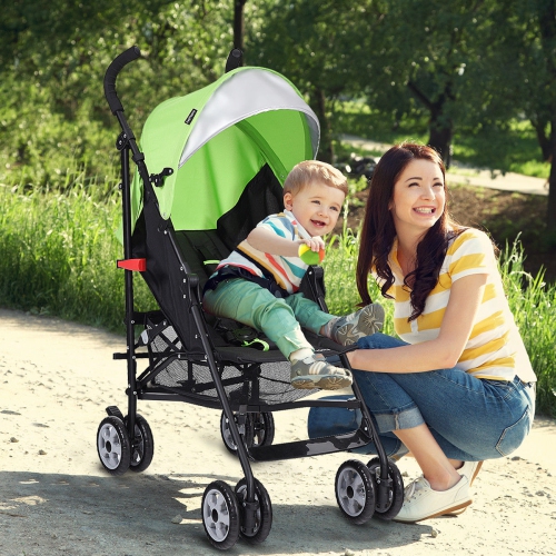 Costway Lightweight Baby Toddler Umbrella Travel Stroller w/ Storage Basket